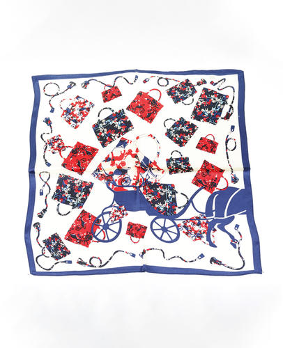 FN-079 bufandas de las señoras de la serigrafía de la tela de seda del satén del diseño floral de los 90x90cm 14m m